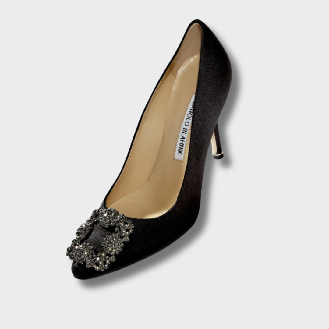 Manolo Blahnik Hangisi Jewel Buckle Pumps